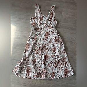 Apt 9 Elegant Brown and White Patterned Dress